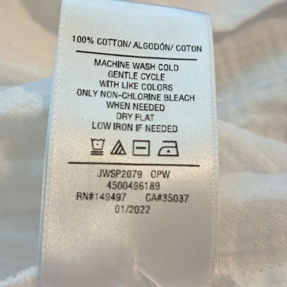 JOE'S JEANS OPTIC WHITE SHIRA COTTON TOP PUCKERED IN SIZE M NWOT - Picture 12 of 13